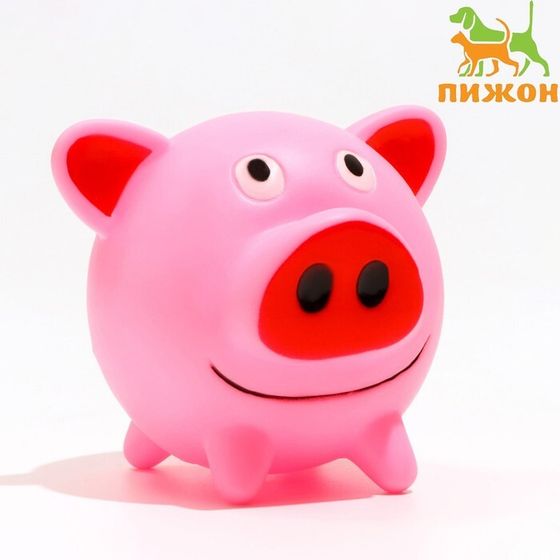 Игрушка пищащая &quot;Свинюшка&quot; для собак, 11,4 х 10 х 10 см, розовая