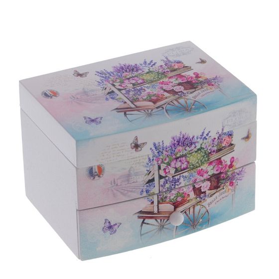 Шкатулка для украшений музыкальная, Д13 Ш10 В9 см