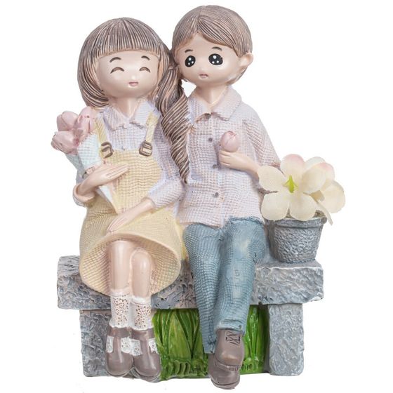 Фигурка декоративная &quot;Пара&quot;, Д8,5 Ш6 В10,5 см