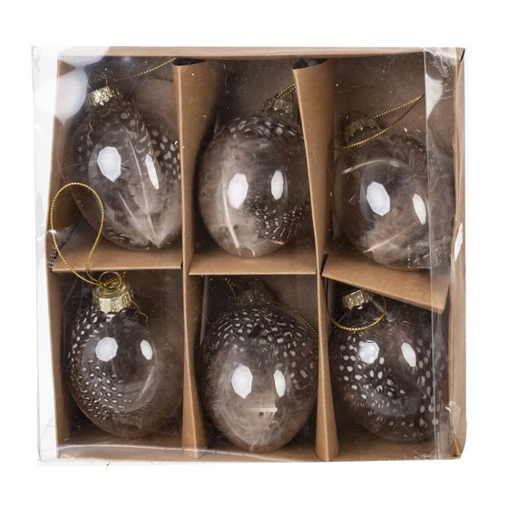 Набор из 6-ти изделий декоративных подвесных &quot;Яйцо пасхальное&quot; (6*9), L19 W19,5 H6 см