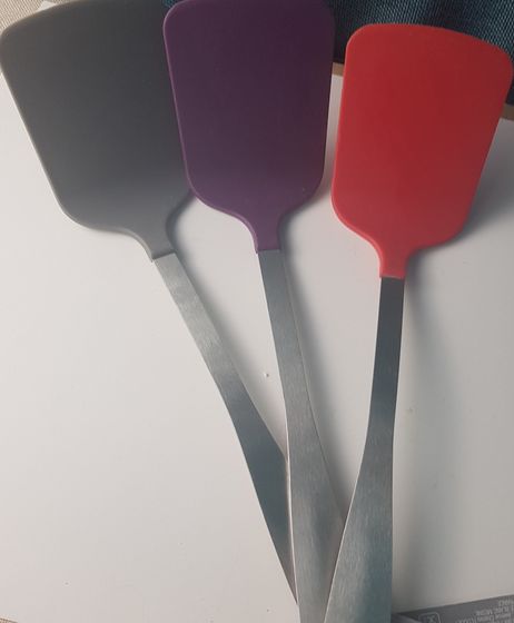 !09 Набор кухонных инструментов 4 предмета + ПОДАРОК (кулинарные инструменты 8 штук)- Лопака+Лопатка с прорезями+Ложка+Ложка с прорезями 38 см. цвет микс