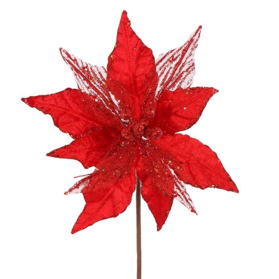 Цветок искусственный &quot;Пуансеттия&quot;, L27 W24 H42 см