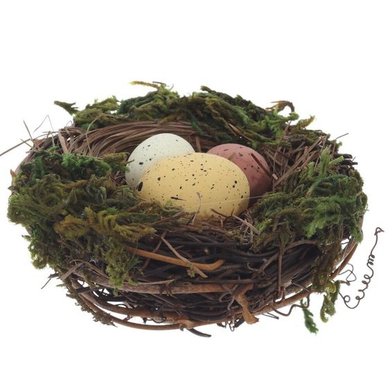 Набор из 3-х изделий декоративных &quot;Гнездо пасхальное&quot; (10*5), L33 W10 H5 см