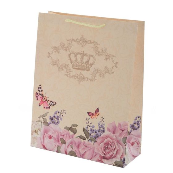 Пакет подарочный (бумага 210г/м2, блок микс 12шт), L18 W8,5 H24 см, 4в.