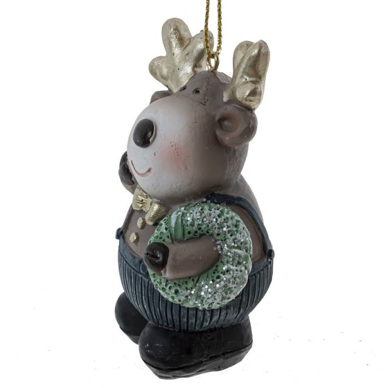 Фигурка декоративная подвесная &quot;Олень&quot;, L5 W3,5 H8,5 см, 4в.