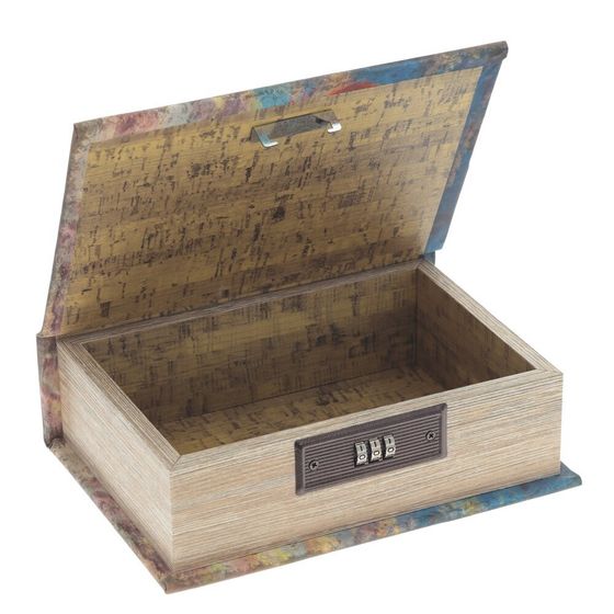 Шкатулка-книга с кодовым замком, L15,5 W7 H22 см