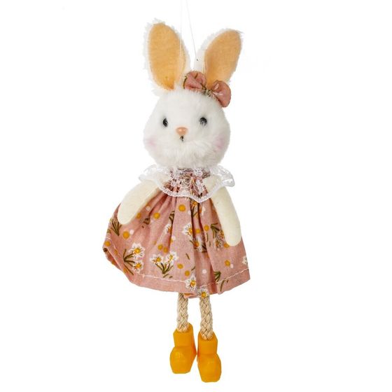 Изделие декоративное подвесное &quot;Зайка&quot; (блок 6шт), L4 W3 H15 см, 3в.