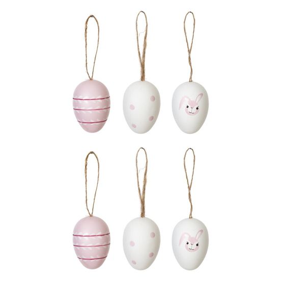 Набор из 6-ти изделий декоративных подвесных "Яйцо" (4*6), L14 W12,5 H4,5 см
