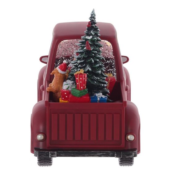 Изделие декоративное &quot;Дед Мороз на машине&quot; (подсвет, вьюга, муз, AA х3 н/п +USB) L27 W12,5 H17 см