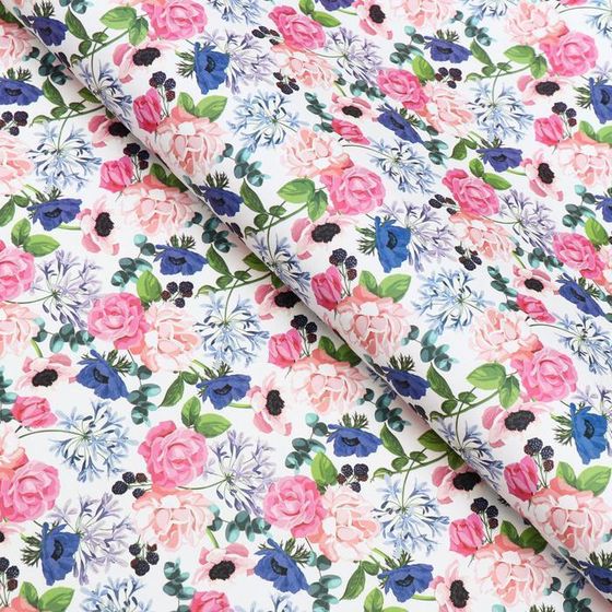 !09 Бумага (набор 3 листа) упаковочная крафтовая "Розы" 50 × 70 см.