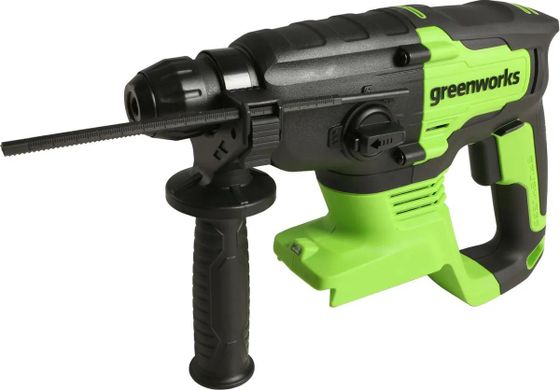 Перфоратор аккумуляторный GreenWorks GD24SDS2 SDS+ уд.:2Дж 24V АКБ 4Ач и ЗУ (3803007UB)