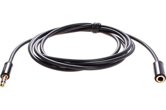 Кабель Telecom Jack 3.5 мм(m)-Jack 3.5(f) 1.5м черный (TAV7179M-1.5M)