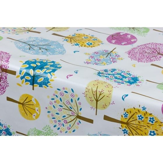 !09 Клеёнка «ЛАРИО» «Деревья в цвете» 140 см, 20 п.м., BL60!