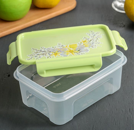 Контейнер КУХНЯ ЛОК ДЕКОР СВЧ 1.8л прямоугольный