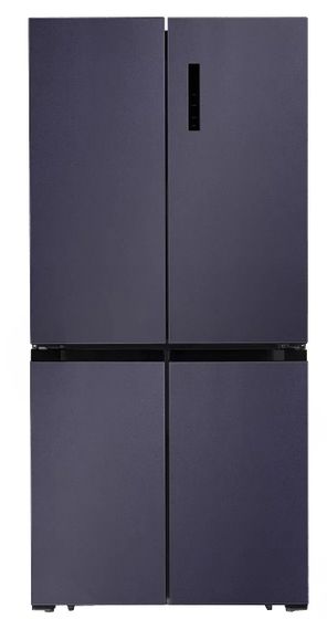 Холодильник LEX LCD450BmID синий металлик/черный (трехкамерный)