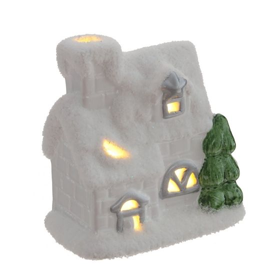 Фигурка декоративная с подветкой &quot;Домик&quot; (подсветка, 2xLR44), L7,5 W4,5 H7,5 см, 2в.