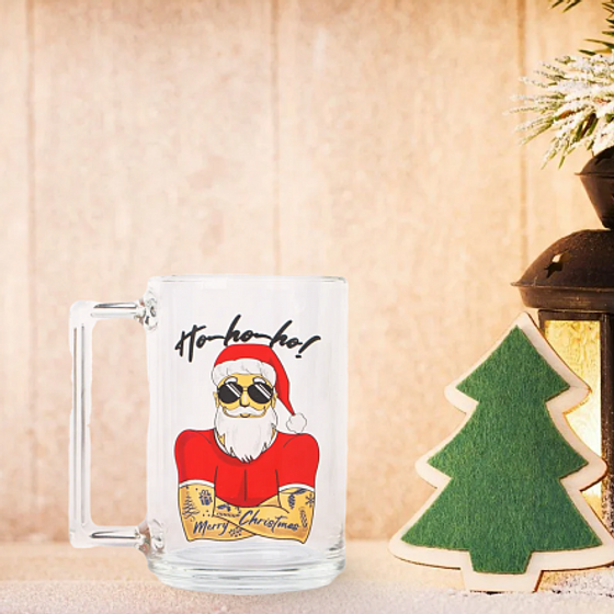 Кружка ФИТНЕС Хипстер Дед Мороз 320мл