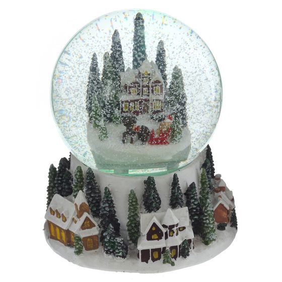 Фигурка декоративная &quot;Рождество&quot; в стекл шаре (свет, муз, вьюга, 3хAAA), D 15 см, L13 W14 H16 см