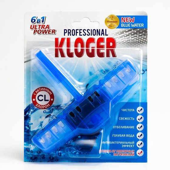 Чистящее средство для унитазов &quot;Kloger Proff&quot;, подвеска 6 в 1, с хлором, 1 шт.