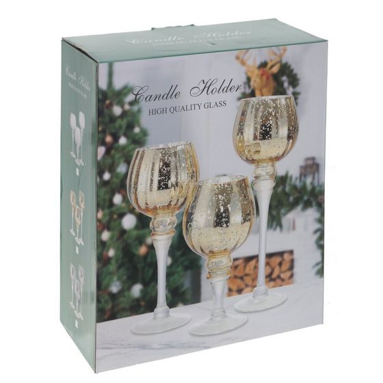 Набор из 3-х подсвечников, L30 W11 H30 см