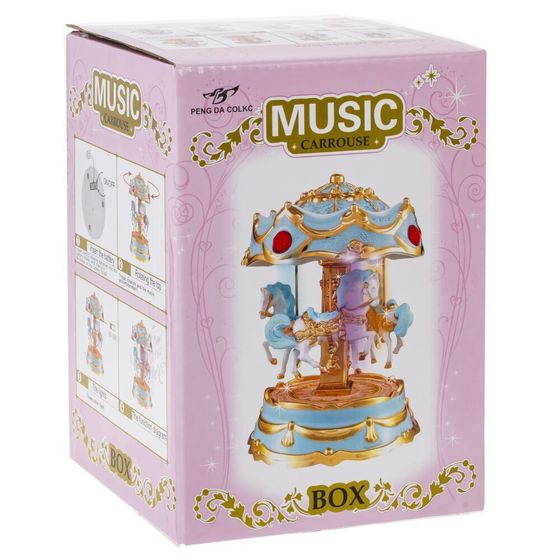 Изделие декоративное &quot;Карусель&quot; (музык., подсветка, 3xДR44), Д12 Ш12 В17,5 см