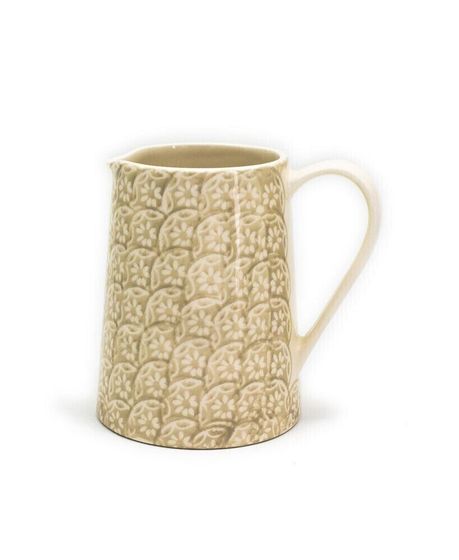 Chloe Beige Floral 2 Liter Accent Pitcher