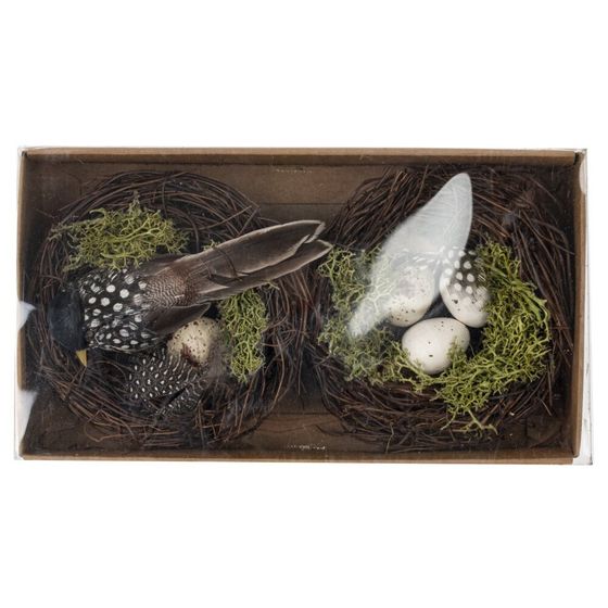 Набор из 2-х изделий декоративных &quot;Пасхальная композиция&quot;, L19,5 W12 H5 см