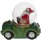 Фигурка декор в стекл шаре &quot;Дед Мороз на машине&quot;, D 4.5 см, L7,5 W5 H7 см