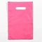 !Пакет полиэтиленовый 25 штук с вырубной ручкой, Розовый 20-30 См, 30 мкм