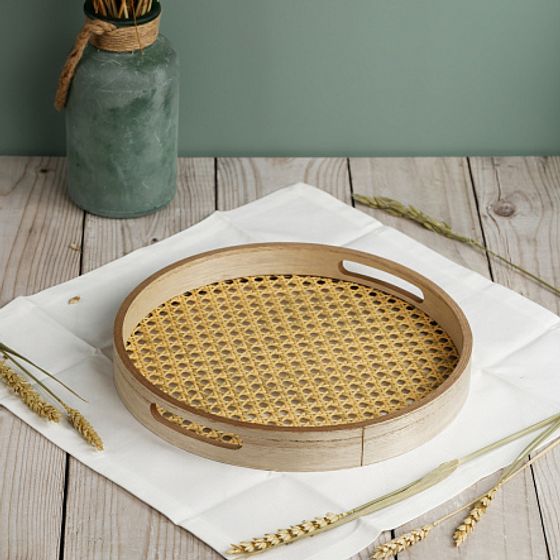Поднос круглый RATTAN 30см