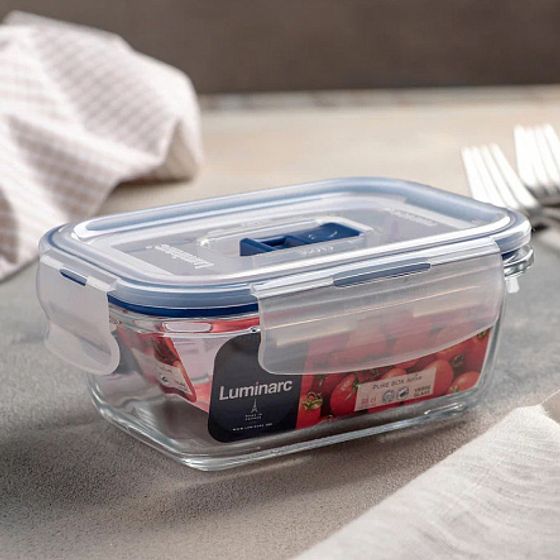 Контейнер стеклянный PUREBOX ACTIVE прямоугольный 820мл