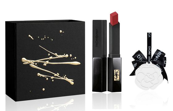 SAINT LAURENT Small Black Stripes Black Gold Makeup Sets Easy To Blend Matte Smudge-Proof Aromatherapy+Box