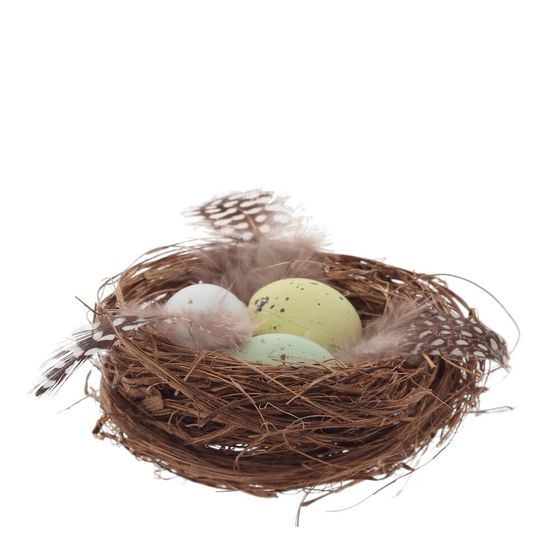 Изделие декоративное &quot;Гнездо пасхальное&quot;, L7 W7 H2,5 см, 2в.