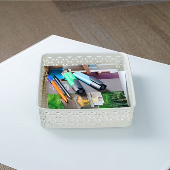 Корзина MY STYLE A4 кремовая