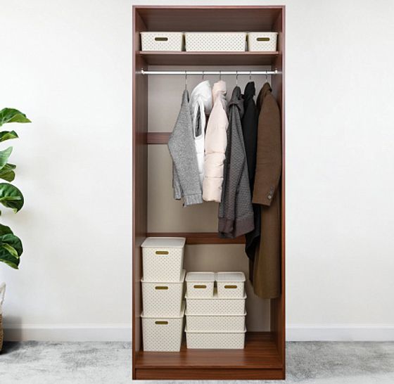 Набор корзинок БЕРЕСТА слоновая кость 4шт с крышками (14л, 7.5 л, 3л-2шт)