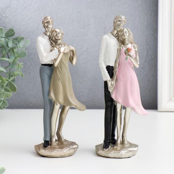 Фигурка полистоун «Влюблённые», 20×8×6.5 см, МИКС