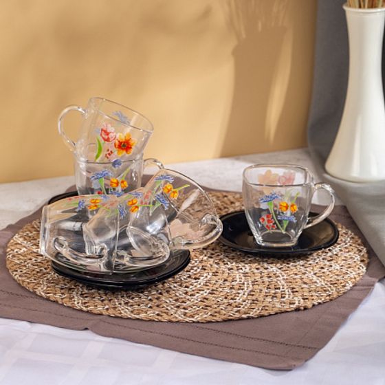 Набор столовый CARINA MINUET BLACK 44 предмета