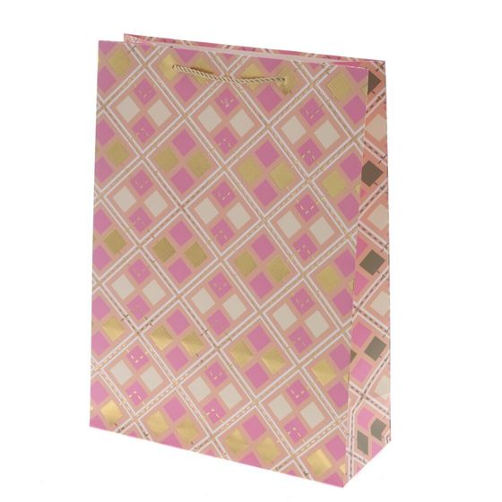 Пакет подарочный (бумага 210г/м2, блок микс 12шт), L30 W12 H41,5 см, 4в.