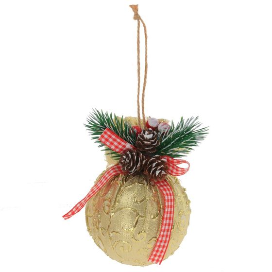 Набор из 3шт Украшение новогоднее "Шар", D 7.5 см, L23,5 W8 H11,5 см