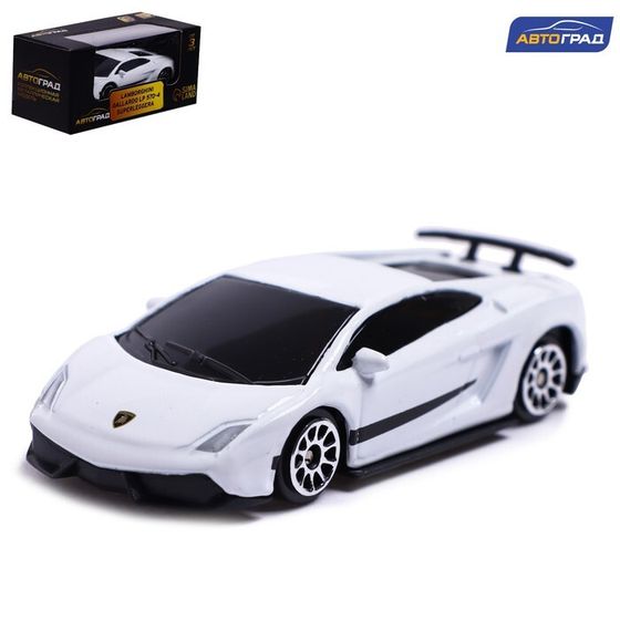 Машина металлическая LAMBORGHINI GALLARDO LP 570-4 SUPERLEGGERA,1:64, цвет белый