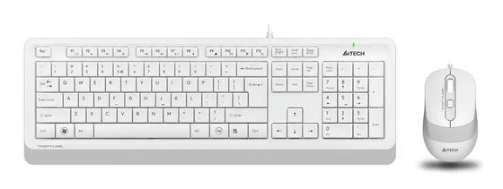 Клавиатура+мышь A4Tech Fstyler F1010 проводной белый/серый
