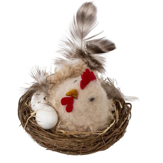 Изделие декоративное &quot;Гнездо пасхальное&quot; (блок 6шт), L7 W7 H7 см, 3в.