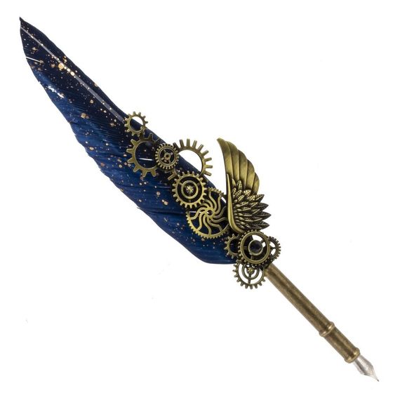 Набор подарочный: ручка перьевая, 2 наконечника, чернильница, Д27 Ш8 В4 см