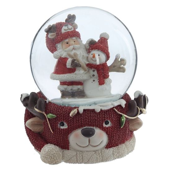 Фигурка декоративная &quot;Дед Мороз&quot; в стекл шаре, D 6.5 см, L7 W6,5 H8,5 см, 2в.
