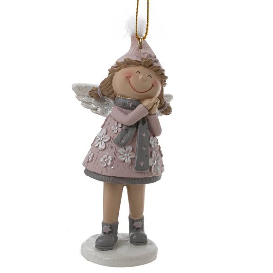 Фигурка декоративная подвесная &quot;Девочка-ангел&quot;, L5 W3,5 H10,5 см, 3в.