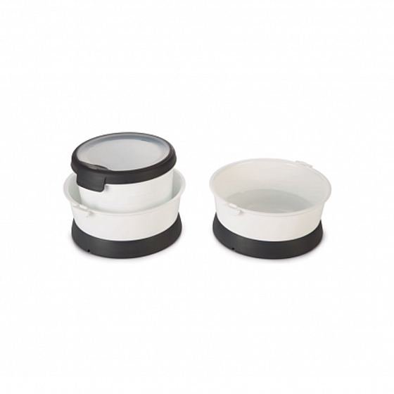 Дорожный набор для кормления собаки PET LIFE белый/cерый 1.5л