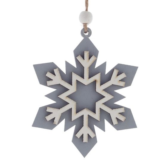 Украшение новогоднее &quot;Снежинка&quot;, 3в., L8 W1 H10,5 см, 3в.