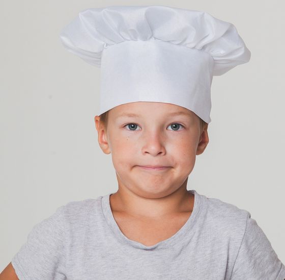 !09 Карнавальный колпак «Повар», обхват головы 53-57 см, белый