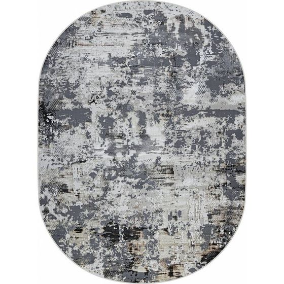 Ковёр овальный ROMA, размер 150x300 см, дизайн grey fls/beige fls