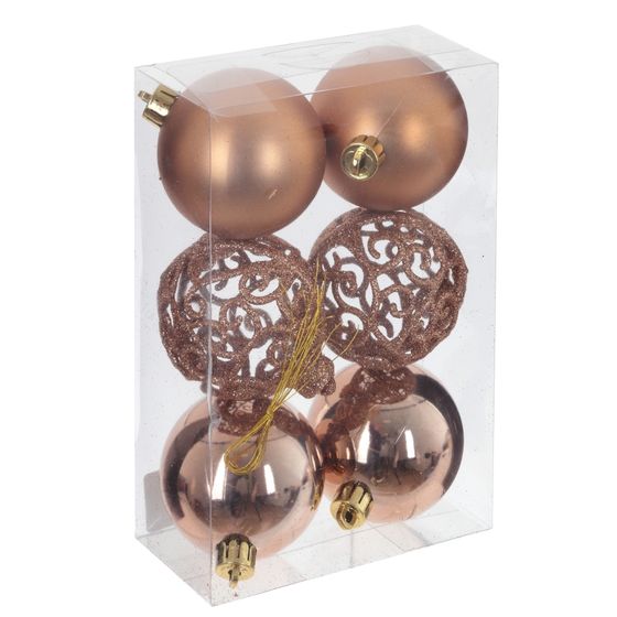 Набор из 6шт Украшение новогоднее &quot;Шар&quot;, D 6 см, L17,5 W6 H11,5 см